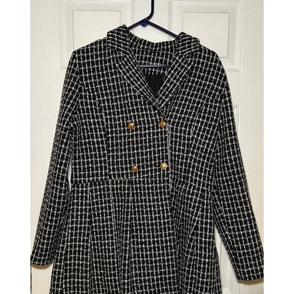 N/A Jackets & Blazers - Black‎ and White blazer dress with gold buttons size large